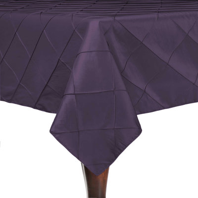 Embroidered Pintuck Taffeta Tablecloth