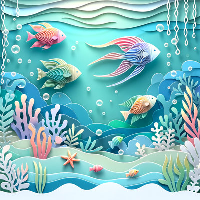 Mélodie marine sur toile