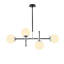 Jayapura 4 - Light Black/Chrome Sphere Pendant