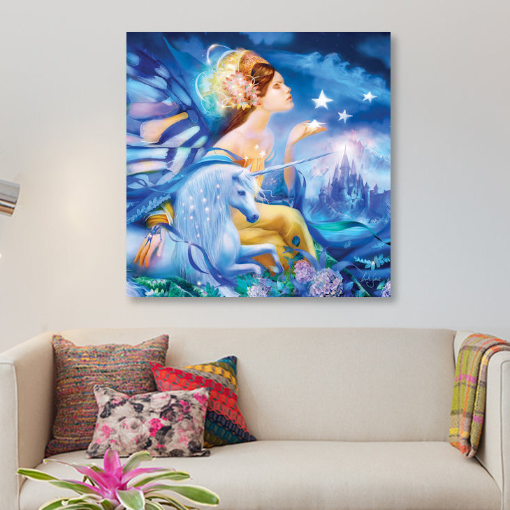 « magique night », impression sur toile, H 12 po x l 12 po x P 0,75 po, Toile tendue