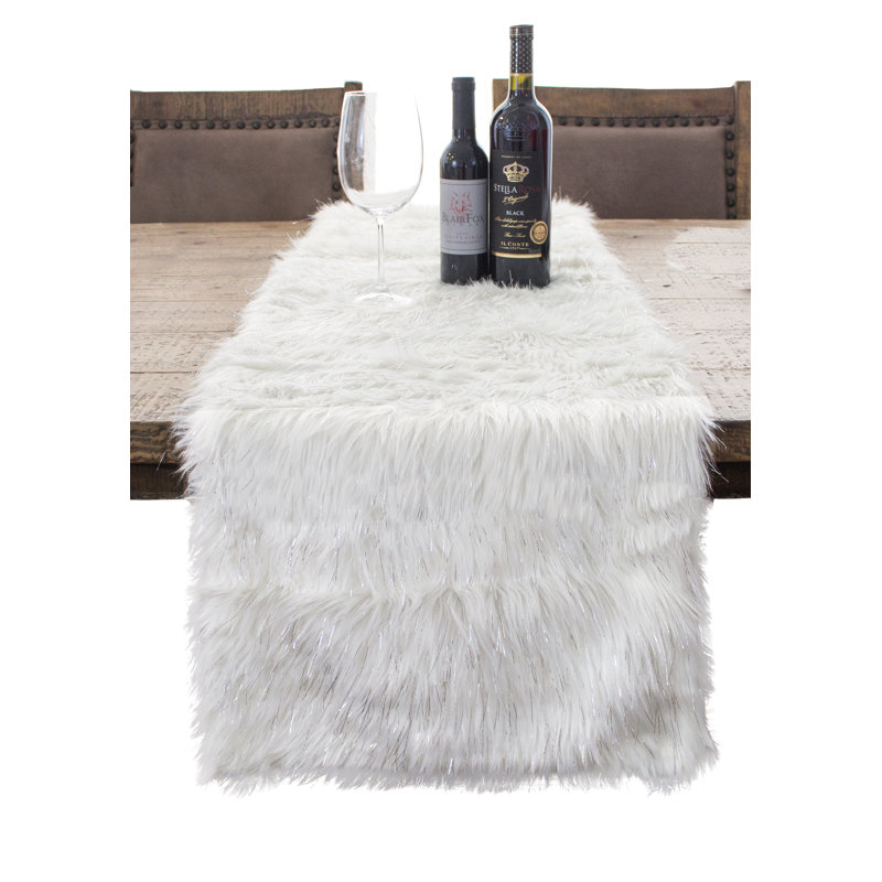 Joelene Rectangular Christmas Table Runner, 72.00" L x 15.00" D, Gray