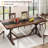 Dariusz 71" Farmhouse Dining Table, Kitchen Rectangular Large Rustic Dinner Table, Adjustable Leg For Dining Living Room-14021330-5412904