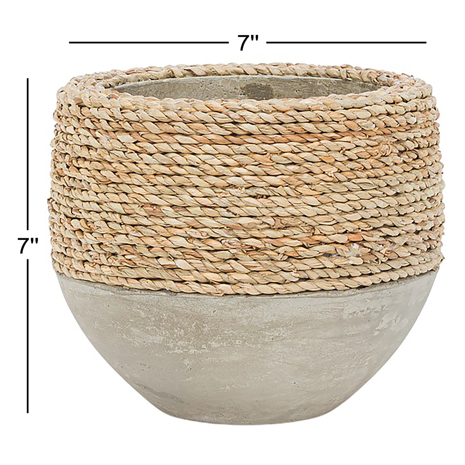 StowtheWold 13" Pot Planter, 7" H x 7" W x 7" D