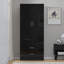 Eva High Gloss 2 Door + 2 Drawer Wardrobe - H: 180cm x D: 47cm x W: 76cm-27474050