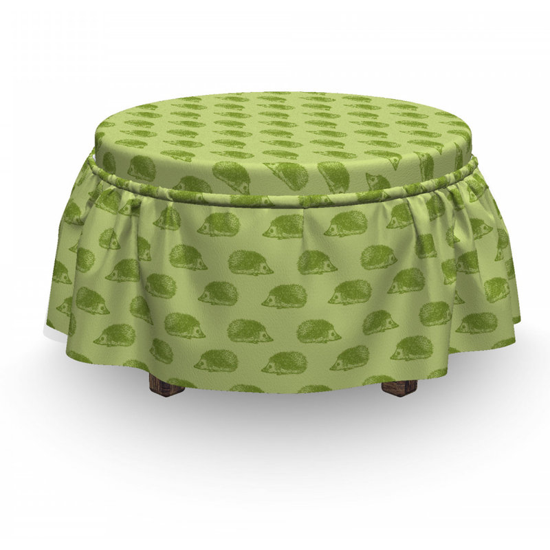 Ensemble de housse pour repose-pieds à coussins carrés de boîte 2 pièces hedgehog spiny