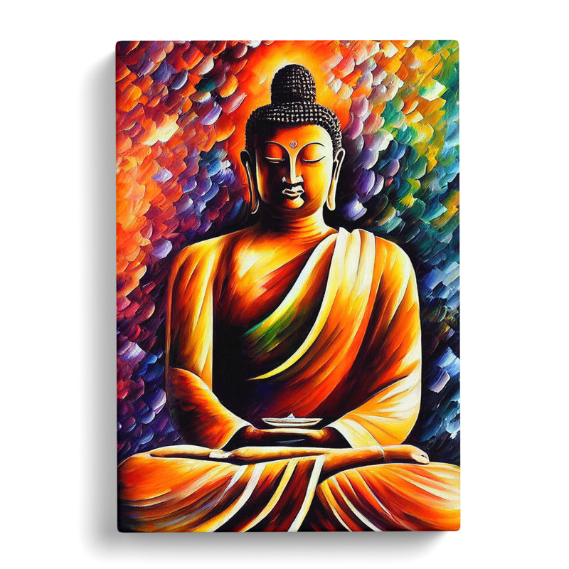 View Of Buddha No.2 - Print, No Matte, 50cm H x 35cm W x 3cm D, Wrapped Canvas
