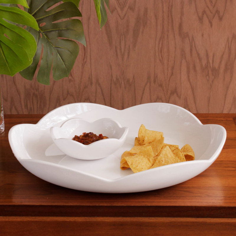 Vida Amelia Melamine Chips And Dip Platter