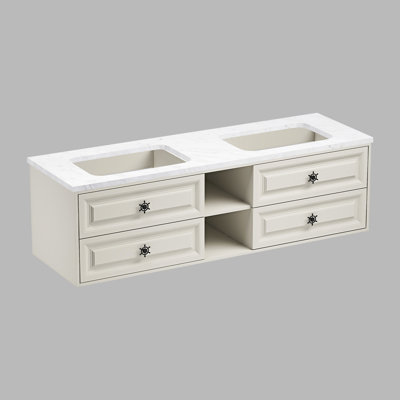 Meuble-lavabo mural, y compris l'armoire de base et le comptoir (lavabo non inclus)