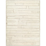 Bergamo Hand Knotted Wool Abstract Area Rug in Beige