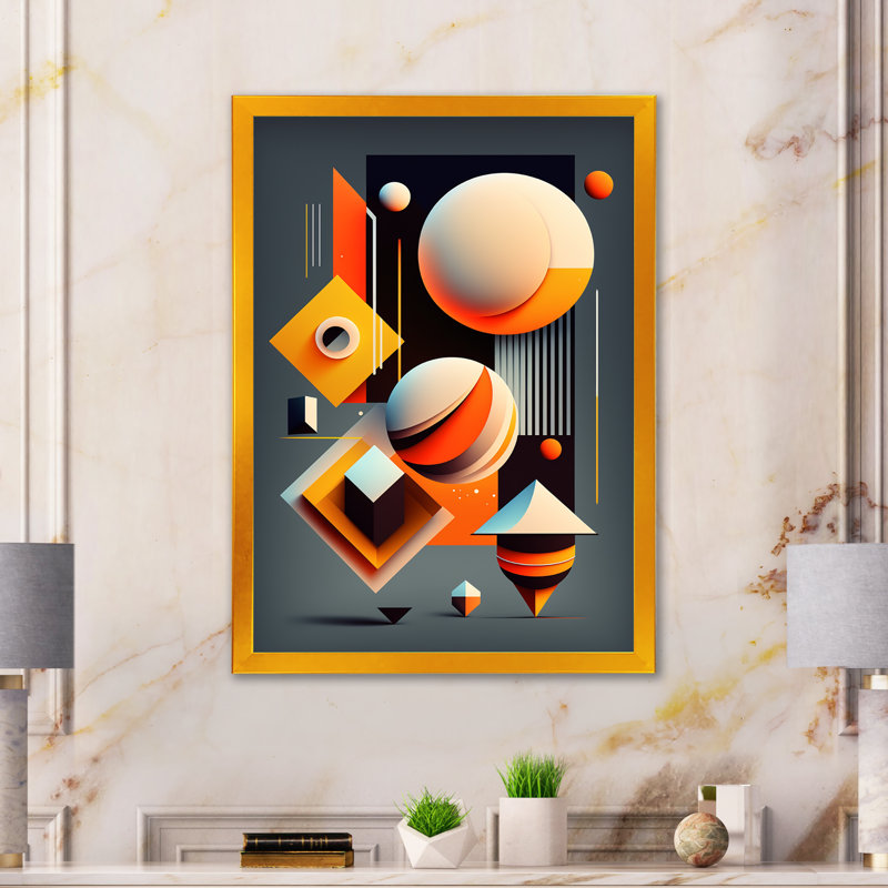 Clestine - Picture Frame Print on Canvas, Gold, 30" W x 40" H