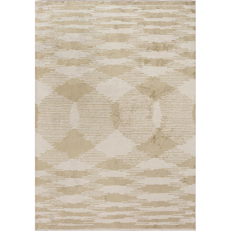 Tapis abstrait géométrique contemporain, Rectangle 6 pi 7 po x 8 pi 3 po