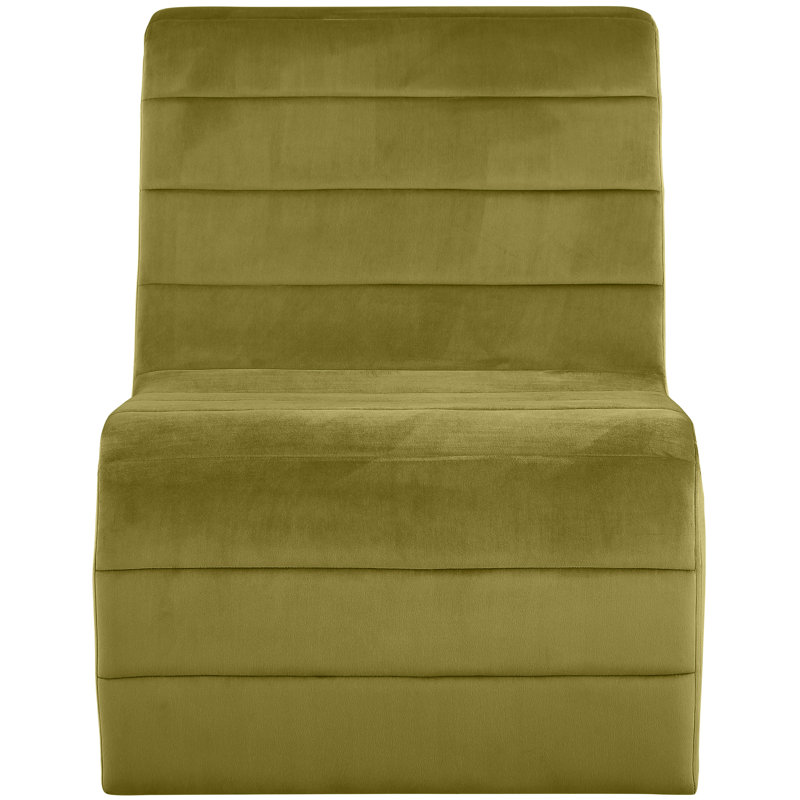 Issem 26.5'' Wide Tufted Velvet Side Chair, Olive Velvet