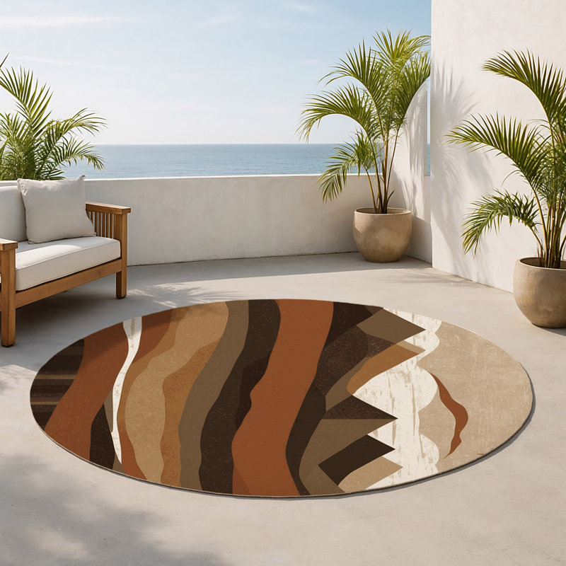 Tapis intérieur et extérieur Dune Waves, Round 5'