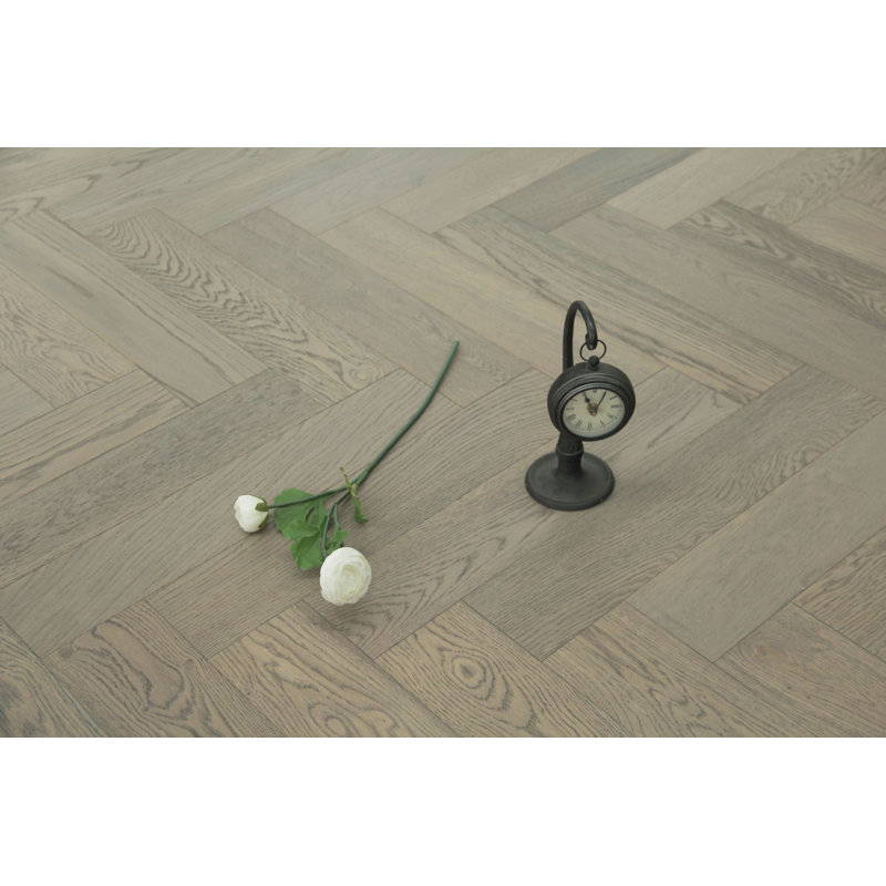 Oak 12.5cm W Hardwood Flooring, Charcoal