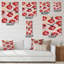 Motif de lèvres rouges - horloge murale moderne-1724562667