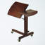 Chariot ajustable avec roulettes à finition noyer Espinosa, H 28,60 po x l 24,60 po x P 16,80 po