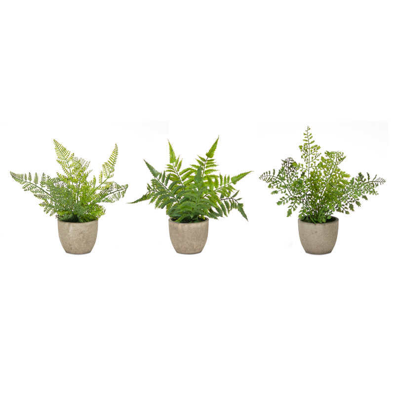Ensemble de 3 plantes artificielles en pot
