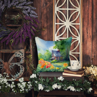 Coussin décoratif aquarelle Massachusetts
