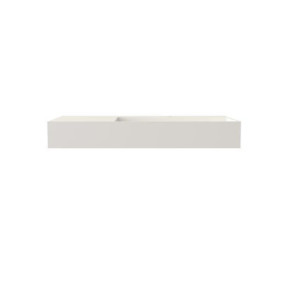 Lavabo pour salle de bain en pierre avec surface solide, 52,06 lb, blanc mat, 36,41 po de profondeur, 18,09 po de largeur, 4,99 po de hauteur, adaptable à toutes les configurations, résistant aux égratignures, options d'installation flexibles, apparence transparente,