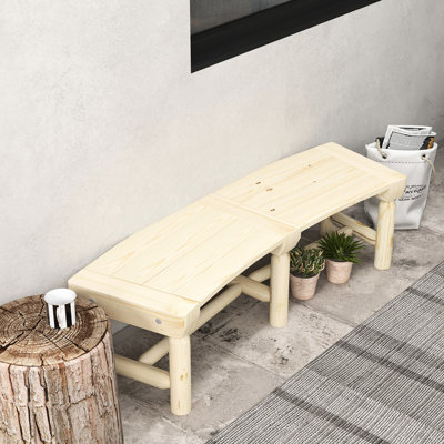 Chaise de jardin pour terrasse en bois semi-circulaire, pour l'extérieur