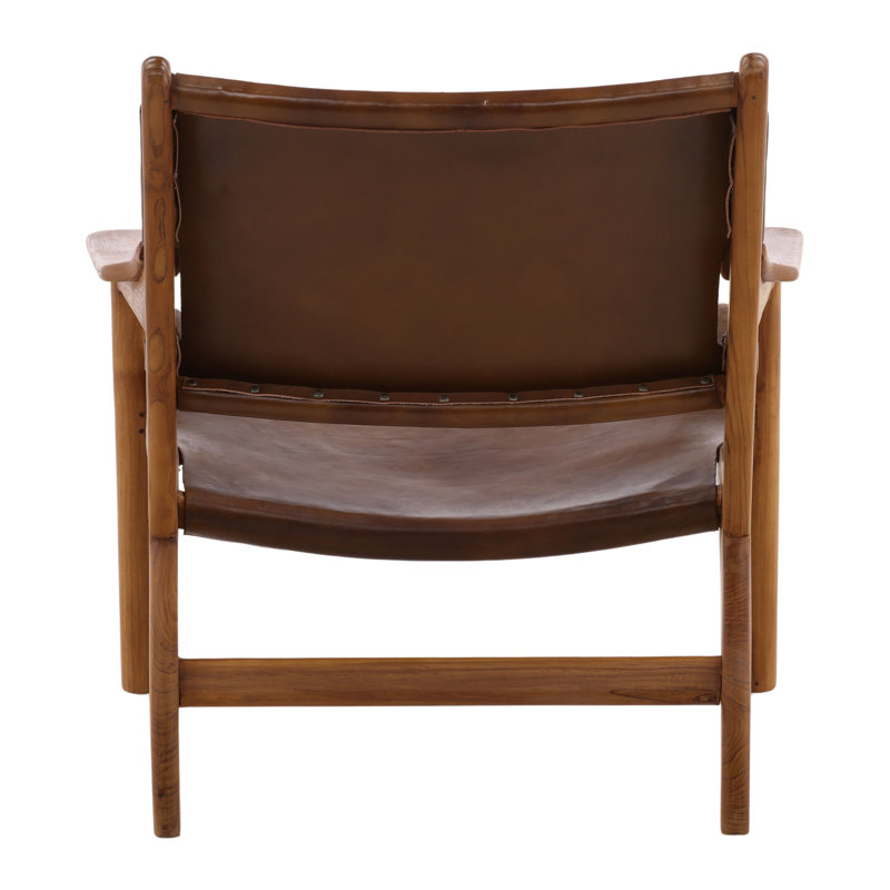 Marceline Leather Occasional Chair, Brown