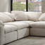 Naveen modulaire - Wedge avec coussin, lin ivoire