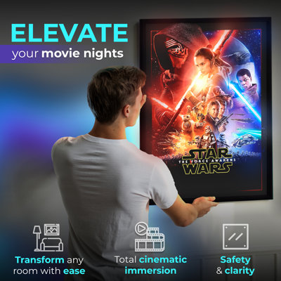 Nexaframe LED Backlit Movie Poster Frame - Snap - Black