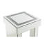 Table de bout miroitante en faux diamants
