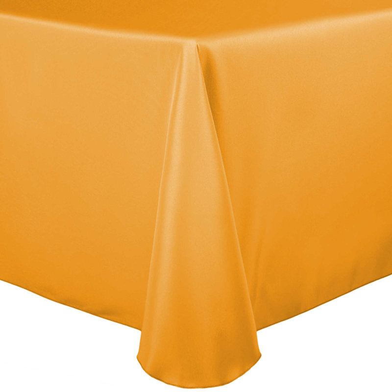 Solid Color Round Tablecloth, 104" x 74", 3, Neon Orange