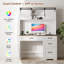 Bureau de direction Farmhouse avec huche et 4 tiroirs-777902916