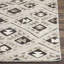Tapis gris en laine noué à la main-563857818