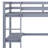 High Wood Loft Bed, With Safety Guardrail, Built-In Desk, Ladder-249197924