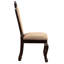 Et beige 2 chaises d'appoint de salle à manger - dossier uni traditionnel avec coussin, garniture 2, dossier, garniture soudée