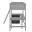 Lit mezzanine avec tablettes et bureau-423759735