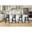 2 tabourets pivotants gris anthracite pivotant à 360 degrés. Confort moderne pour la salle à manger. Fabrication avec matériaux - tissu de performance, mousse, bois massif. Style contemporain américain. Facile à assembler. 21,56