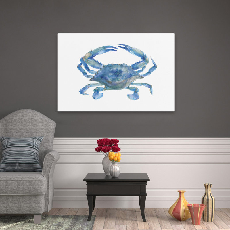 Crabe bleu nautique et côtier, H 48 po x l 32 po