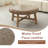 33.1" Round Leather Coffee Table-1768770163