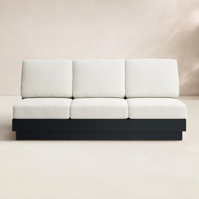 Lucca Metal Outdoor Sofa with Sunbrella Cushions