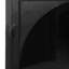 Armoire murale 27,56 po à deux portes en verre avec rangement à trois niveaux pour le hall d'entrée, salle de bain, armoire murale avec motif tissé caractéristique, noir-272315469