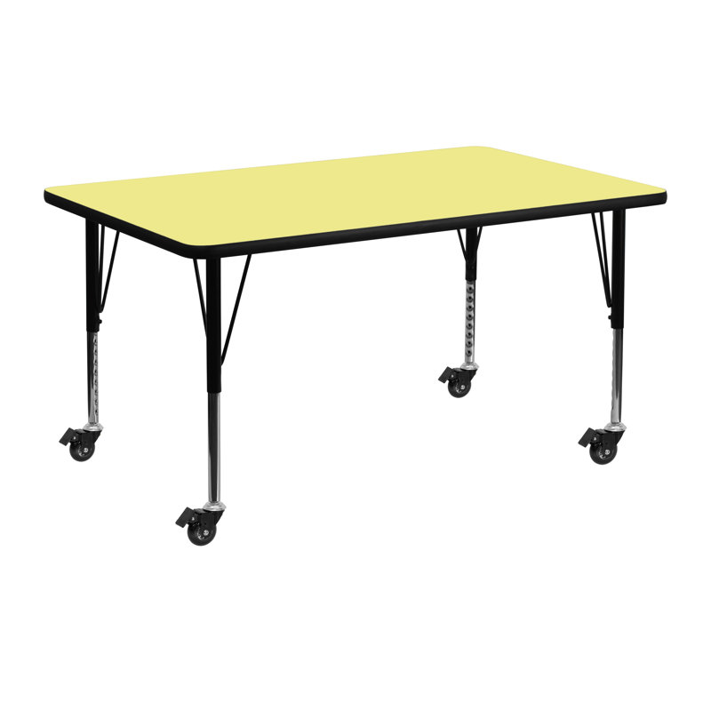 Table d'activité rectangulaire en stratifié Goddard Mobile l 24 po x L 48 po, L 24 po x P 48 po x H 17,37 po à 25,37 po