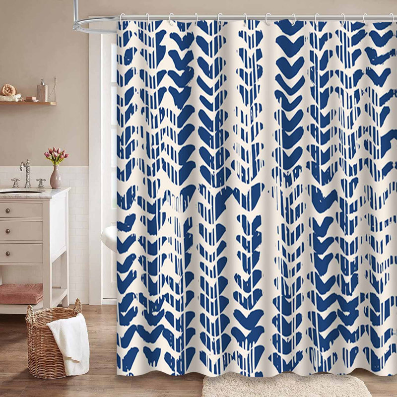 Rideau de douche Indigo Tie Dye, L 72 po x l 72 po