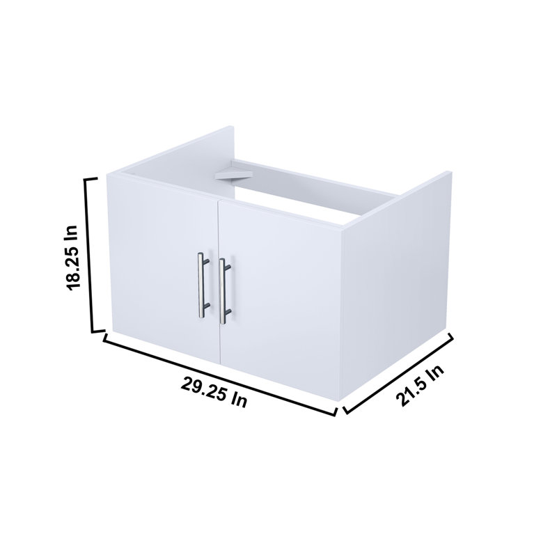 Geneva 30'' Glossy White Wall-Mounted Vanity Cabinet