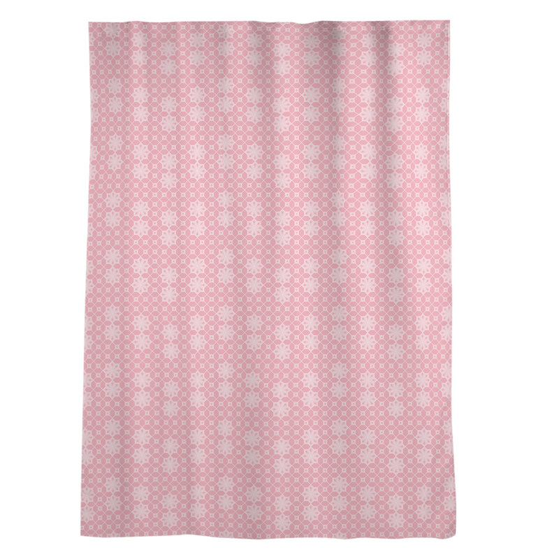 Panneau de rideau simple avec passe-tringle en treillis Avicia, Rose