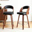 Ensemble de 2 tabourets de bar rotatifs Modern de 25,4 po de hauteur pour îlot de cuisine, bar et café-1677452081