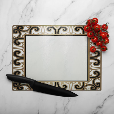 Egyptian Frame Glass Chopping Board