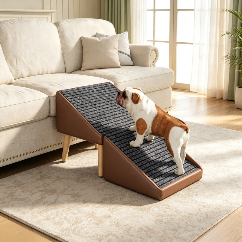 Rangement caché pour repose-pieds 3-en-1 antidérapant pour chien