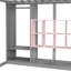 Lit mezzanine en bois pleine grandeur avec garde-robe, tablettes et armoire-873045248-873045307