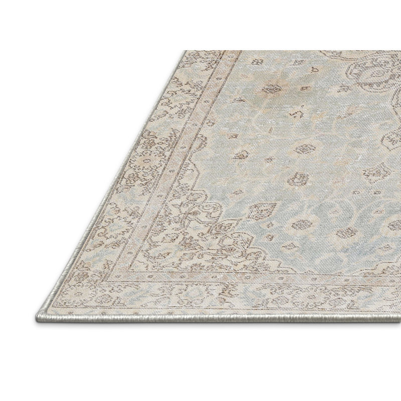 Tapis traditionnel beige / gris, Rectangle 4 pi x 6 pi