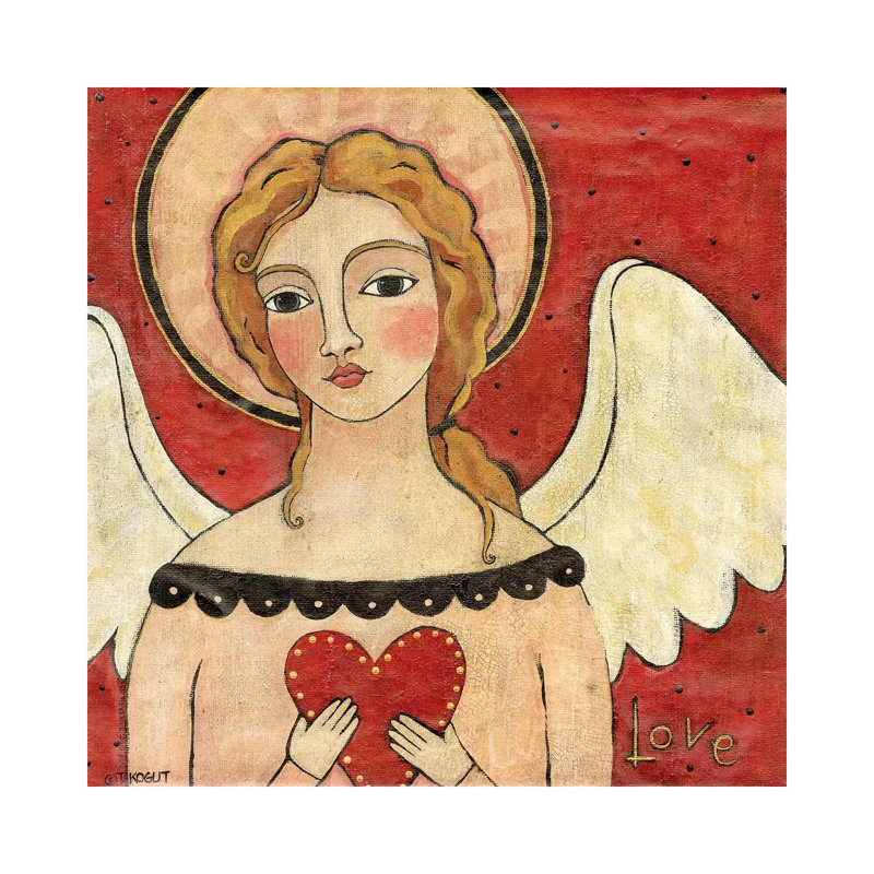 Angel Of Love by Teresa Kogut - Painting on Canvas, 45.72 cm H x 45.72 cm W x 1.91 cm D, Wrapped Canvas