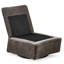 Confortable fauteuil pivotant en chenille gris foncé à 360 degrés pour différentes pièces gris avec fonction de confort-915988112